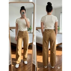 Backcountry Venture Wide Leg Pants Women's Size 2 Brown Cotton Stretch High Rise